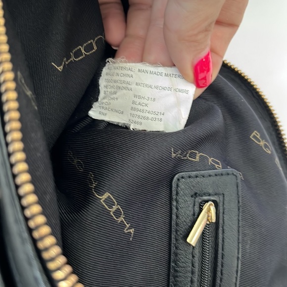 Black Vegan Leather BIG BUDDHA Dome Satchel - Picture 3 of 13